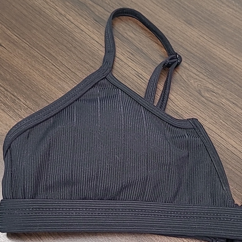 Simons Size M Black Ribbed Bikini Top - Picture 4 of 8
